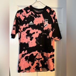 Juventus pink and black warm up jersey. Adidas